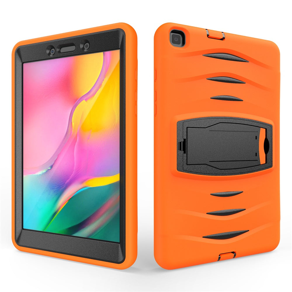 Shock Wave Kickstand Case Anti-Fall Protection For Samsung Tab A 8inch T290/T295(2019)-Orange