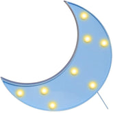 Moon Marquee Light LED Moon Sign Night Light Romantic Light Up Heart Sign Decoration -Blue