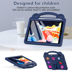 Strawberry iPad Case Silicone Shockproof with Handle for iPad 10.2 inch 2021/2020/2019-NavyBlue