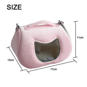 Portable Pet Outgoing Carrier Bags with Adjustble Shoulder Strap-Pink