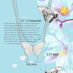 Dainty Butterfly Pendant Necklaces for Women-Gold