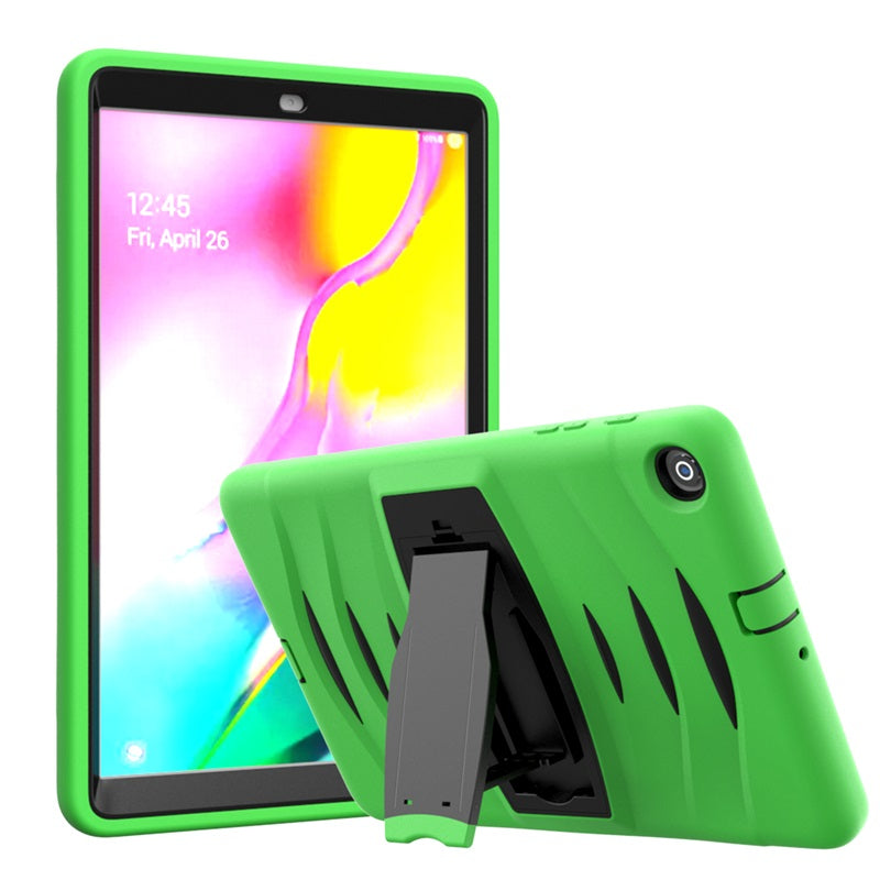 Shock Wave Kickstand Case Anti-Fall Protection For Samsung Tab A 10.1 T510/T515(2019)-Green