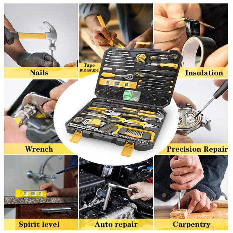 168 Pcs Socket Wrench Auto Repair Tool with Storage Case Combination Package