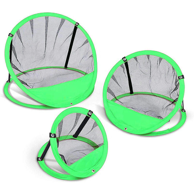 3 Piece Golf Chipping Practice Net Target System with Carrying Case-Green
