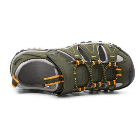 Boys Girls Sport Water Sandals Closed-Toe Outdoor Non-slip Flat-Green