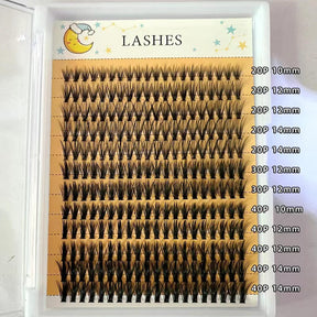 240Pcs Eyelash Clusters 10-14mm Mix Lengths False Eyelashes-40D