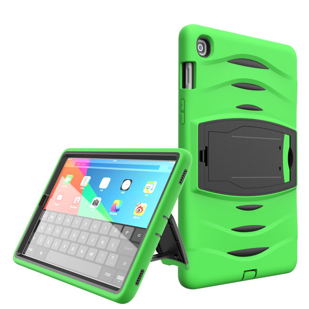 Shock Wave Kickstand Case Anti-Fall Protection For Samsung Tab S5E 10.5 T720/T725(2019)-Green