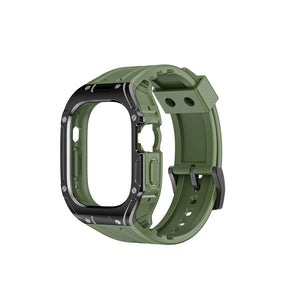 Military Watchbands with Heavy Duty Case TPU for iWatch Ultra-Green