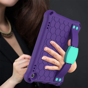 Hive Kindle Fire HD8/HD8 Plus (2020) Tablet Case Durable Stand Cover With Shoulder Strap-PurpleAqua