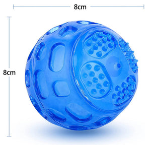 Pet Molars Chew Toys Squeaky Balls for Dogs Teething Cleaning-Skull ball