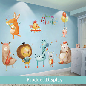 Creative Cartoon Removable 3D Wall Stickers Animal Music Party Decoration For Children Room-12