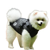 Dog Vest Harness for Winter Windproof Fleece Lined Warm Puppy Jacket-DarkGrey