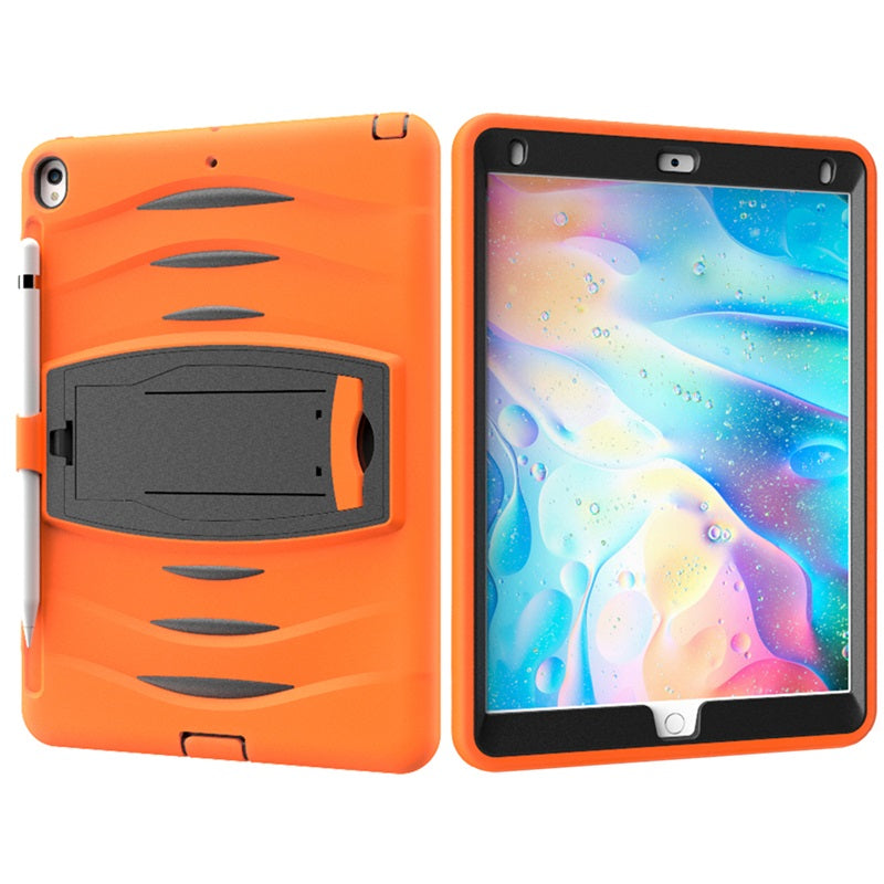 Shock Wave Kickstand Case Anti-Fall Protection With Pencil Holder For 10.5inch iPad Air3/iPad Pro10.5-Orange