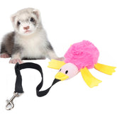 Small Pet Bungee Ferret Toy with Elastic Hook-Pink