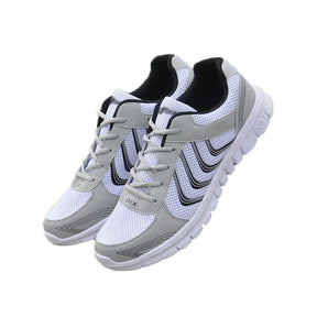 Womens Athletic Mesh Breathable Sneakers Lace Up Comfort Shoes-White Black