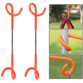 2Pcs Non-Slip Camping Lantern Hooks Hangers for Camping-Orange