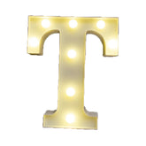 Decorative Led Light Up Number Letters White Plastic Marquee Number Lights Sign Party Wedding Decor Battery Operated (T)