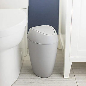 2.4 Gallon Plastic Trash Can with Swing - Gray