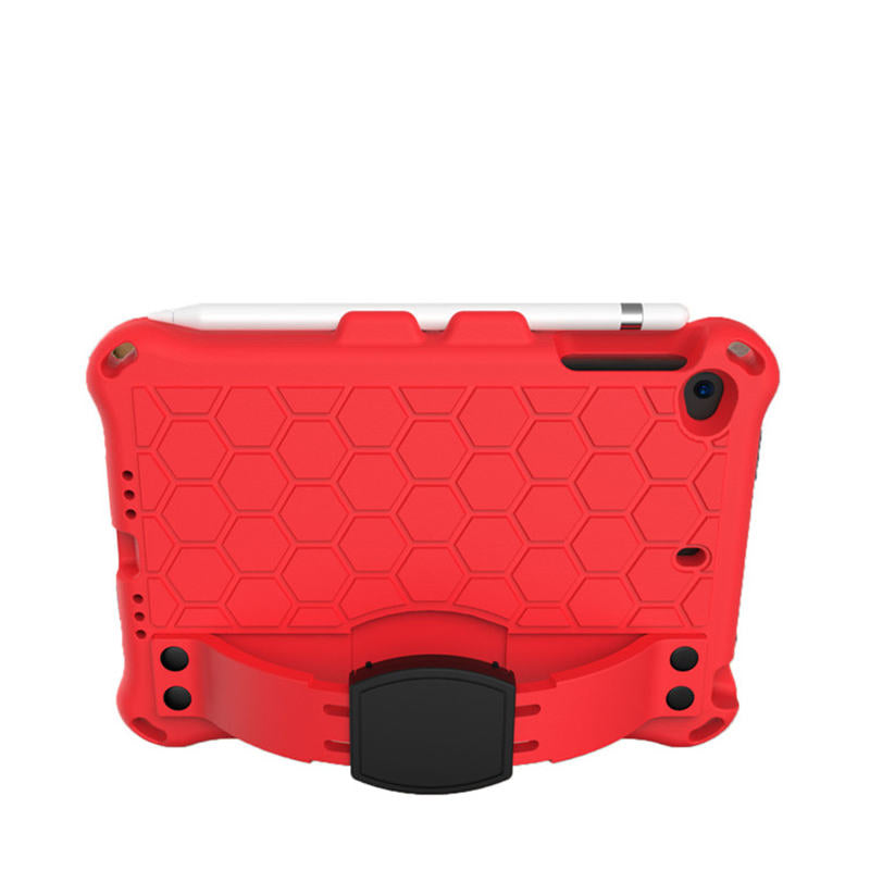 Hive iPad Case For iPad Mini 1/2/3/4/5 Durable Stand Cover With Shoulder Strap-RedBlack