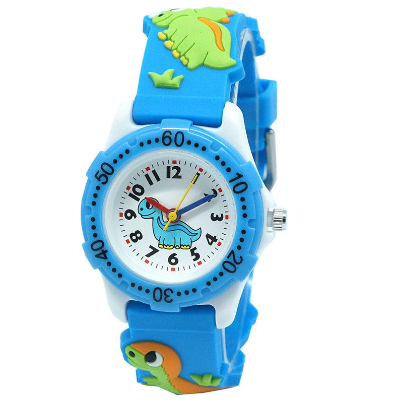 Kids Watch 3D Cute Dinosaur Waterproof Watchess-Blue