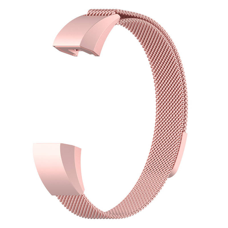 Magnetic Milanese Stainless Steel Strap  For Fitbit Alta/Alta HR Fashion Accessorie-Rose Pink