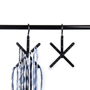 Tie Rack Holder Rotatable Organizer and Storage Rack 3 Pack -Black