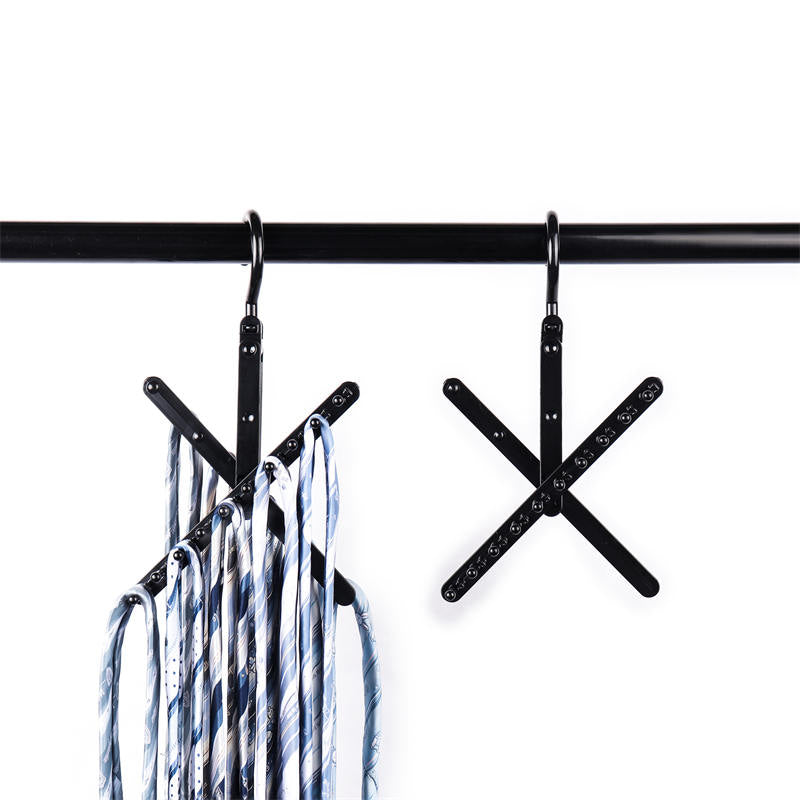 Tie Rack Holder Rotatable Organizer and Storage Rack 3 Pack -Black