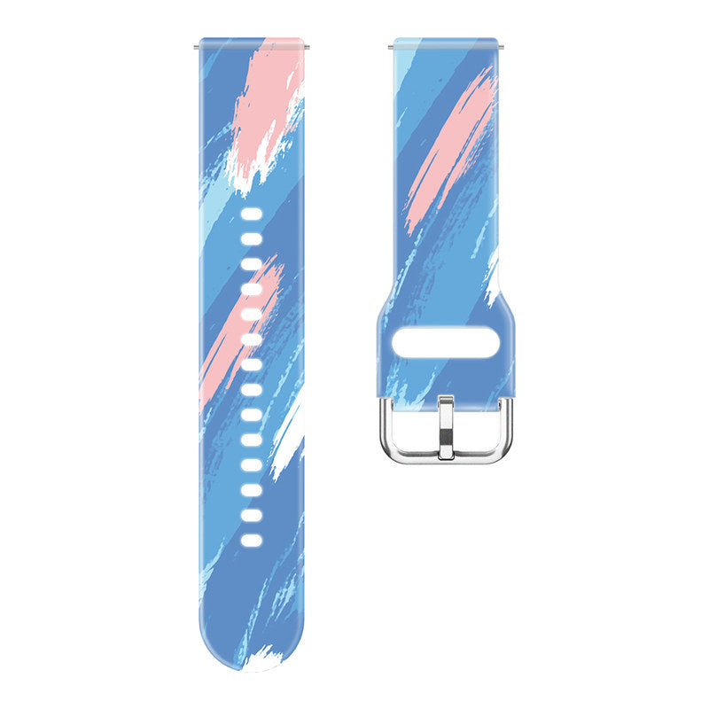 Semi Frosted Watch Strap Transparent Rainbow for Samsung Huawei Watch-05