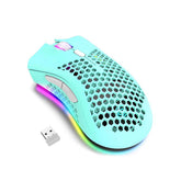 2.4G Wireless Lightweight Gaming Mouse with RGB Backlit Adjustable DPI-Blue