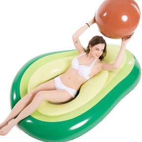 Inflatable Avocado Pool Float with Ball for Kids Adult Summer Beach Toys