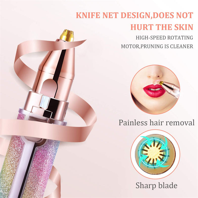 Portable Eyebrow Trimmer Hair Removal 2 in 1 Rechargeable Epilator Kit