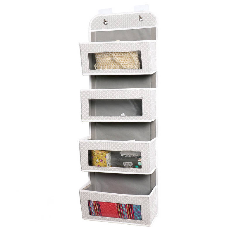 Over Door Wall Mount 4 Clear Window Pocket Organizer