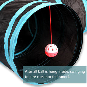 Cat Toys 5 Way Cat Tunnel Tube Extensible Collapsible Interactive Toy