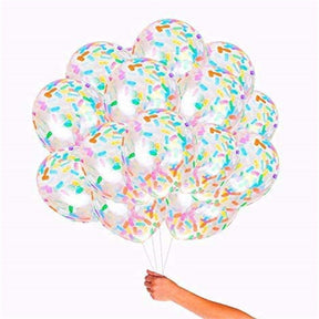 12 inch Party Balloon Birthday Balloons Sprinkles Confetti Balloon Pack - Ice Cream Sprinkle Balloons