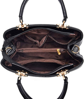 Women Satchel Bags Crossbody Embroidery Handbags-Purple