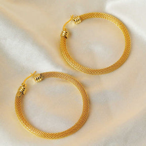 Pair of Classic Big Spiral Hoop Earrings For Women