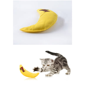 Banana Catnip Toy to Make Cats Alleviate Worries Fatigue