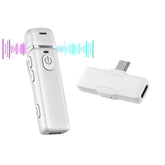 2.4G Mini Wireless Lavalier Microphone for Video Recording-White