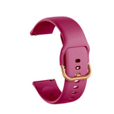 Color Silicone Watch Band Rose Gold Stainless Steel Buckle For Samsung Gear S2 Classic Samsung Galaxy Watch 42mm(Red Wine)