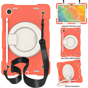 Tab A 8 X200/X205 Samsung Tablet Case with 360¡ãSwivel Stand-Coral Orange
