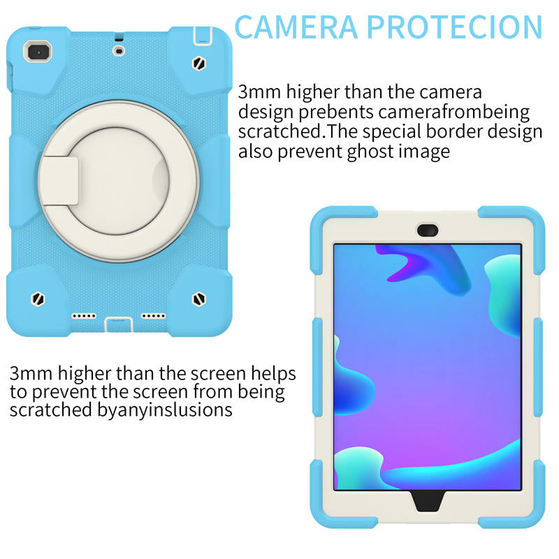 iPad Case For iPad 9.7/Air 2 with 360¡ãSwivel Stand-Sky Blue