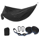 Camping Portable Hammocks with 2 Tree Straps for Travel Beach Backyard-Black