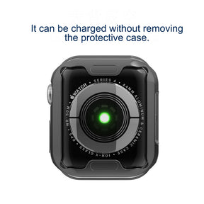 TPU All Around Screen Protective Cover for iWatch SE/6/5/4/3/2/1-Black