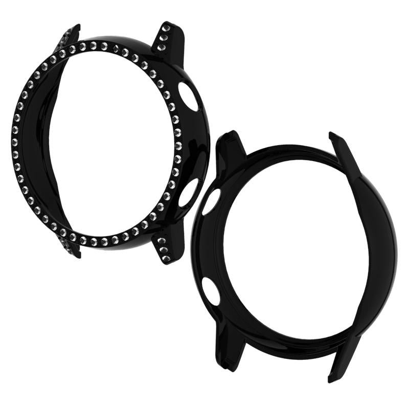 PC Bling Crystal Rhinestone Watch Case Protector For Samsung Galaxy Watch Active 40mm-Black