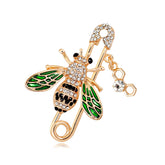 Bee Brooch Women Enamel Crystal Insect Lapel Pin