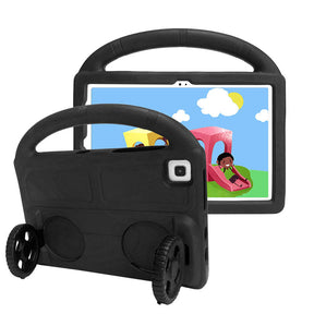 Wheel Samsung Tablet Case For Tab S P6 Lite/A7 (2020)/S5E (2019) Shockproof Stand Cover With Handle Stand-Black