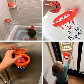 Bathtub Basketball Hoop & Balls Set Bath Toys for Toddler