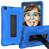 B3 Robot Tablet Case Silicone Shockproof Protective Stand Cover For Samsung Galaxy Tab A 8.0 T290/T295(2019)-DarkBlue&Black