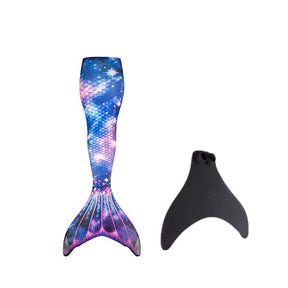 Kids Atlantis Mermaid Tails For Swimming Swimsuit With Flippers-Starry Sky