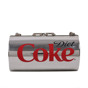 Womens Coca-Cola Cans Shape One Shoulder Messenger Bag-Silver